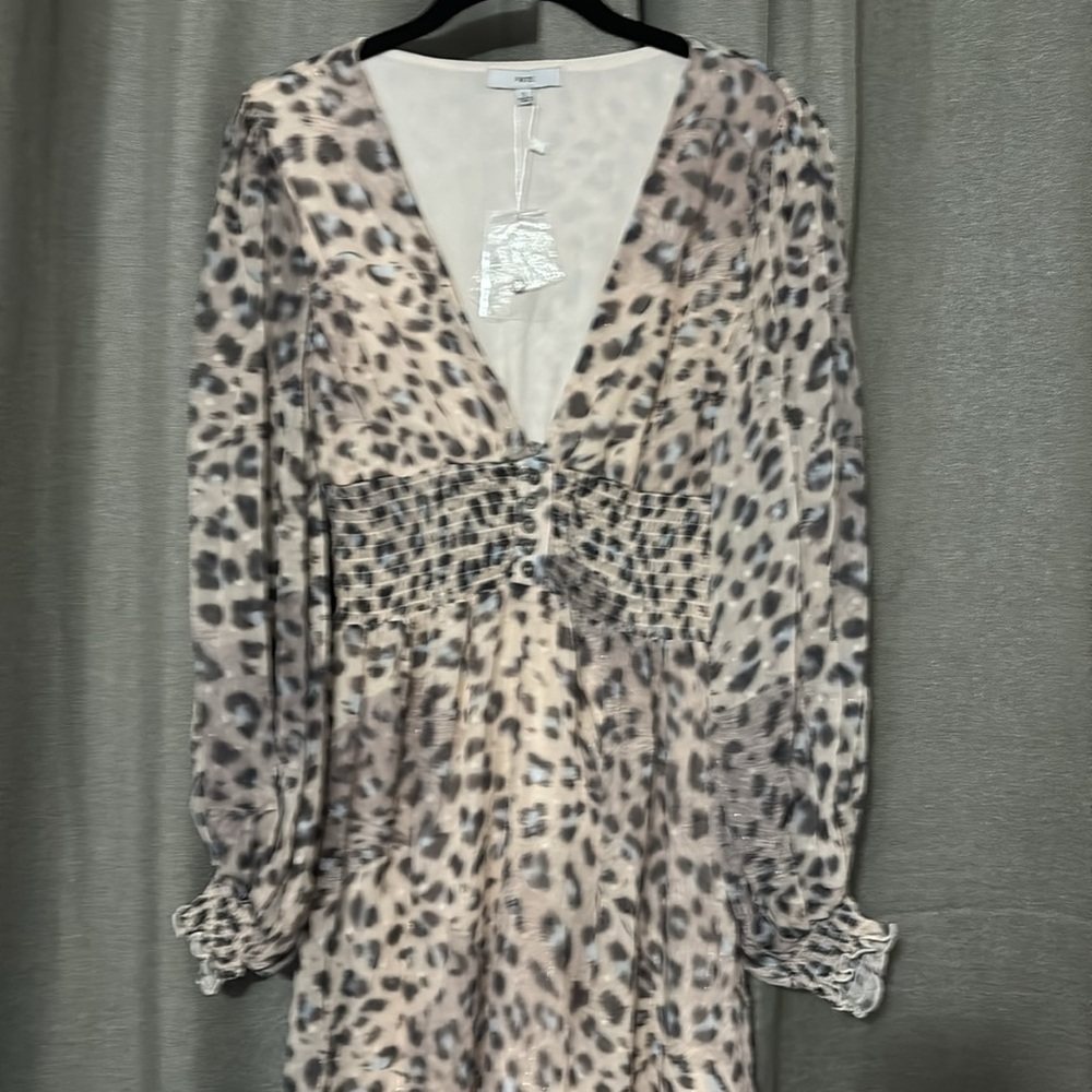 Women’s Fate cold shoulder animal print dress sz small - Picture 2 of 12